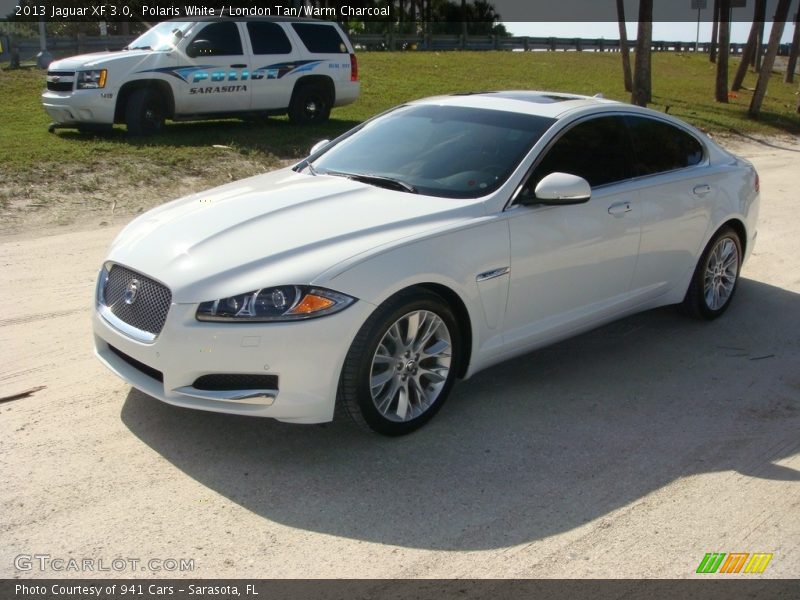 Polaris White / London Tan/Warm Charcoal 2013 Jaguar XF 3.0