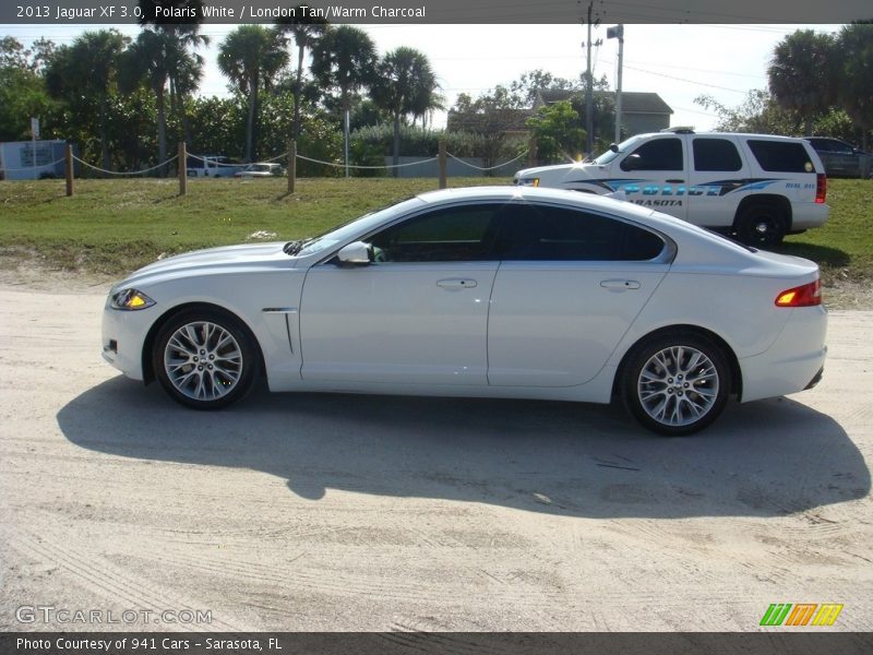 Polaris White / London Tan/Warm Charcoal 2013 Jaguar XF 3.0