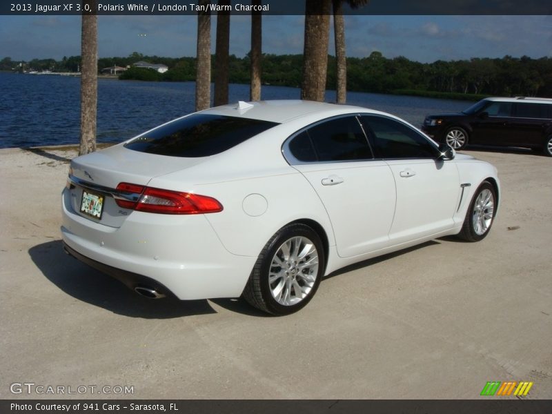 Polaris White / London Tan/Warm Charcoal 2013 Jaguar XF 3.0