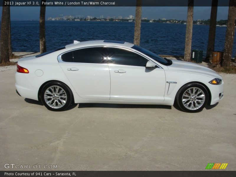 Polaris White / London Tan/Warm Charcoal 2013 Jaguar XF 3.0