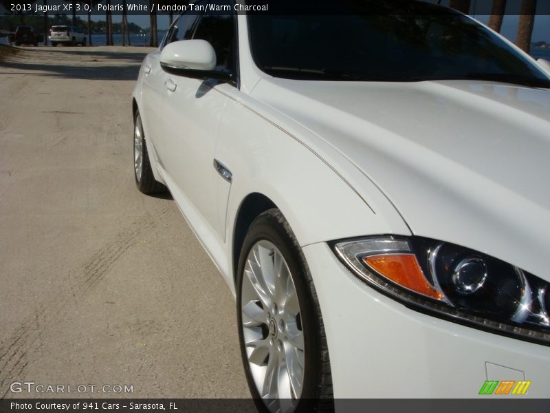 Polaris White / London Tan/Warm Charcoal 2013 Jaguar XF 3.0