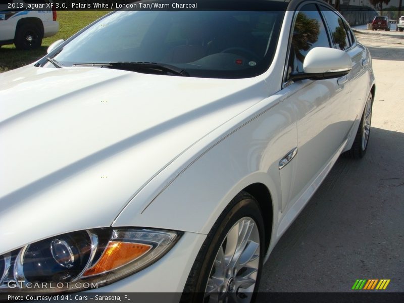 Polaris White / London Tan/Warm Charcoal 2013 Jaguar XF 3.0