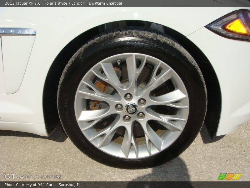 Polaris White / London Tan/Warm Charcoal 2013 Jaguar XF 3.0