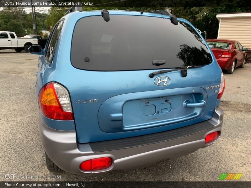Crystal Blue / Gray 2003 Hyundai Santa Fe GLS