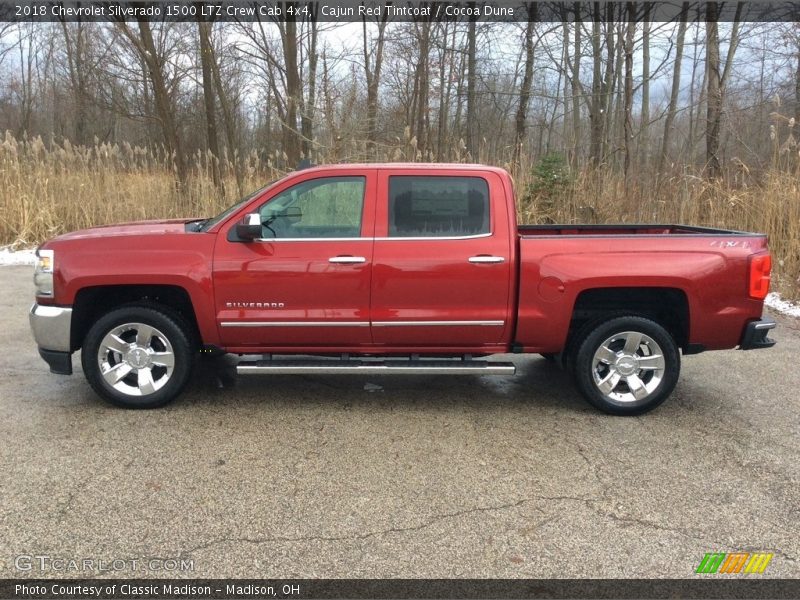 Cajun Red Tintcoat / Cocoa Dune 2018 Chevrolet Silverado 1500 LTZ Crew Cab 4x4