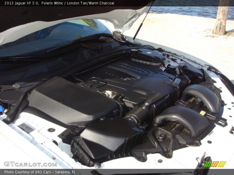 Polaris White / London Tan/Warm Charcoal 2013 Jaguar XF 3.0