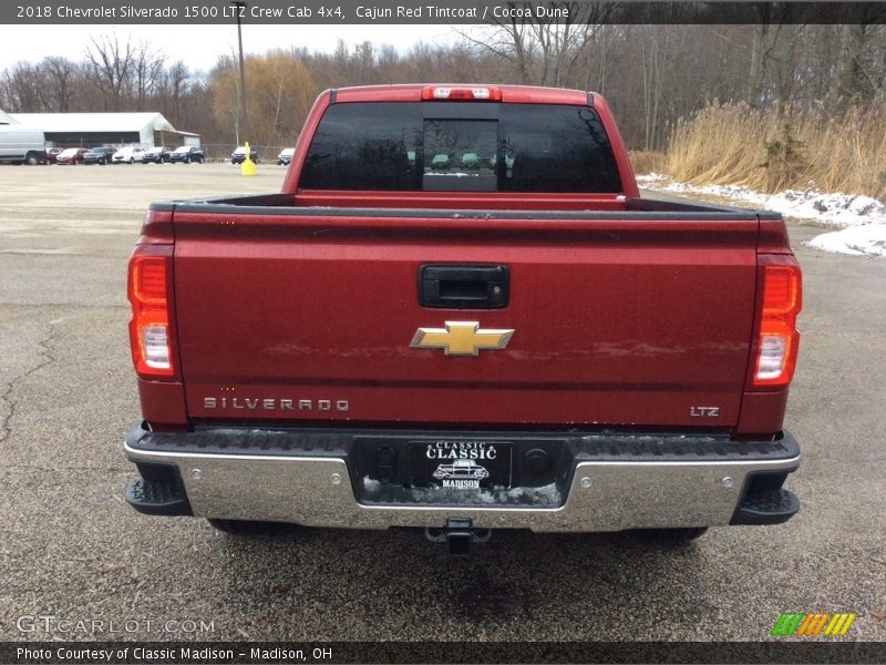 Cajun Red Tintcoat / Cocoa Dune 2018 Chevrolet Silverado 1500 LTZ Crew Cab 4x4