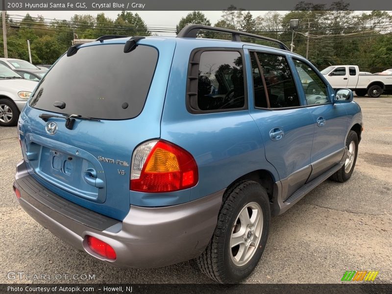 Crystal Blue / Gray 2003 Hyundai Santa Fe GLS