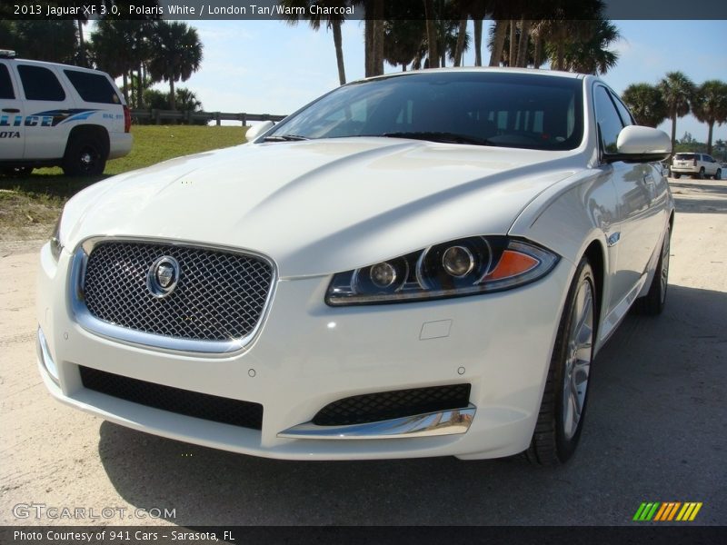 Polaris White / London Tan/Warm Charcoal 2013 Jaguar XF 3.0