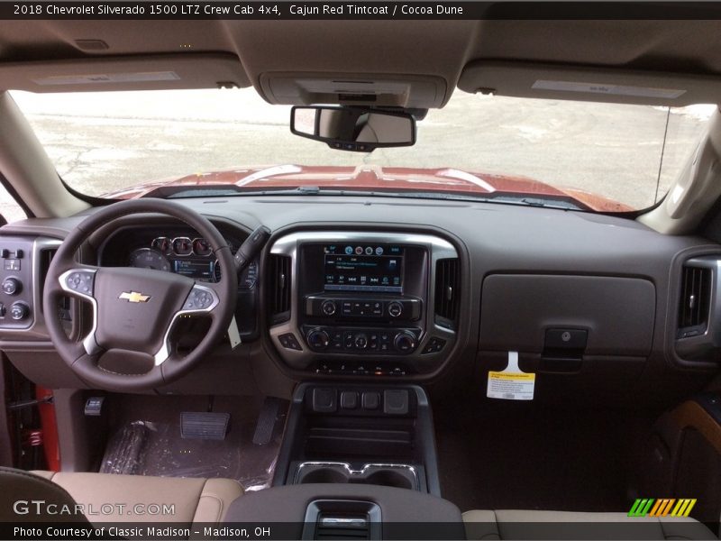 Cajun Red Tintcoat / Cocoa Dune 2018 Chevrolet Silverado 1500 LTZ Crew Cab 4x4