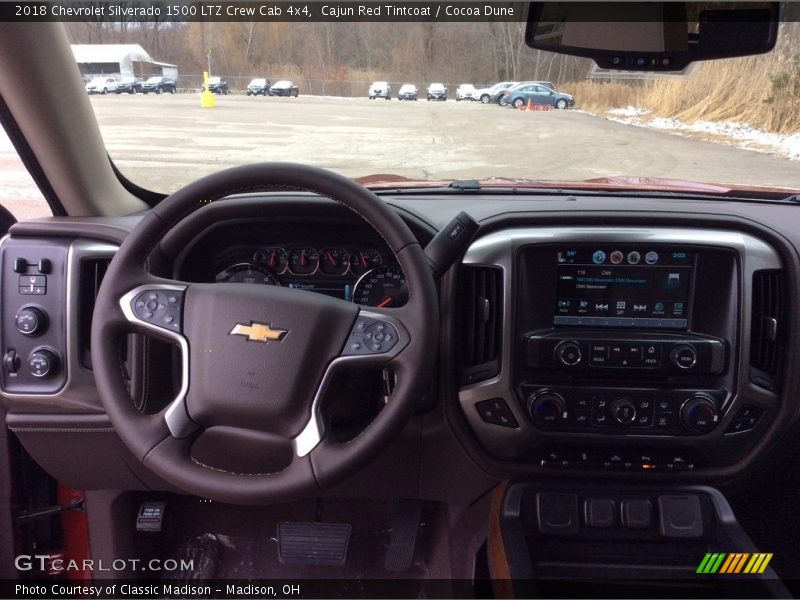 Cajun Red Tintcoat / Cocoa Dune 2018 Chevrolet Silverado 1500 LTZ Crew Cab 4x4