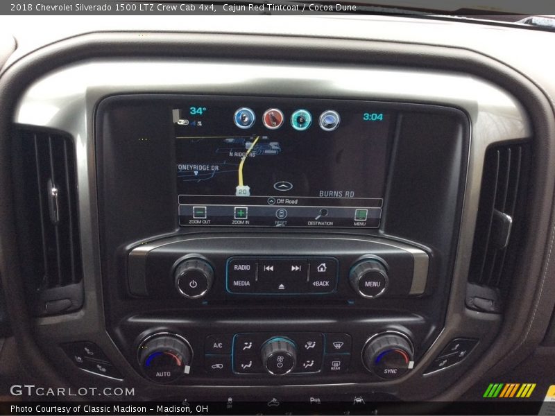 Cajun Red Tintcoat / Cocoa Dune 2018 Chevrolet Silverado 1500 LTZ Crew Cab 4x4