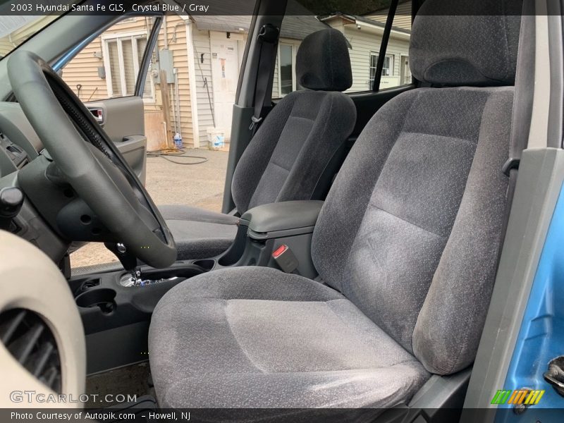 Crystal Blue / Gray 2003 Hyundai Santa Fe GLS