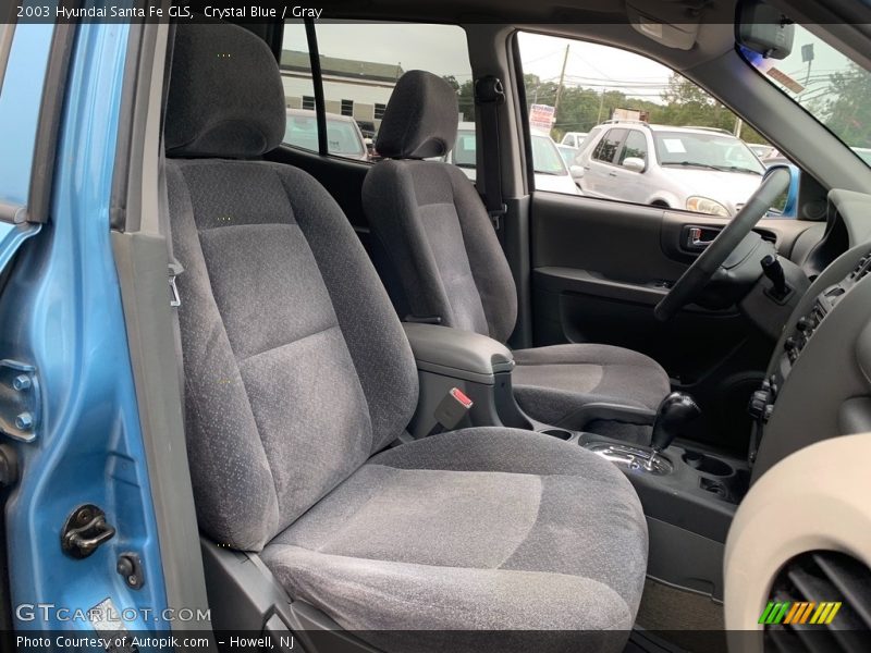 Crystal Blue / Gray 2003 Hyundai Santa Fe GLS