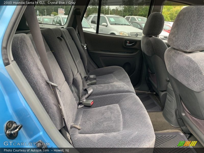 Crystal Blue / Gray 2003 Hyundai Santa Fe GLS