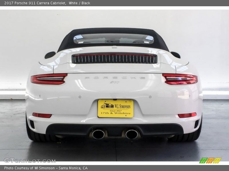 White / Black 2017 Porsche 911 Carrera Cabriolet