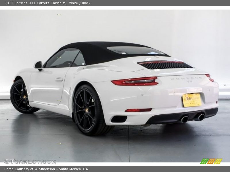 White / Black 2017 Porsche 911 Carrera Cabriolet