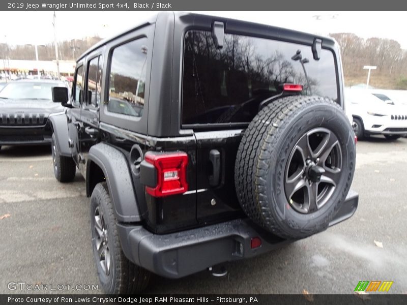 Black / Black 2019 Jeep Wrangler Unlimited Sport 4x4