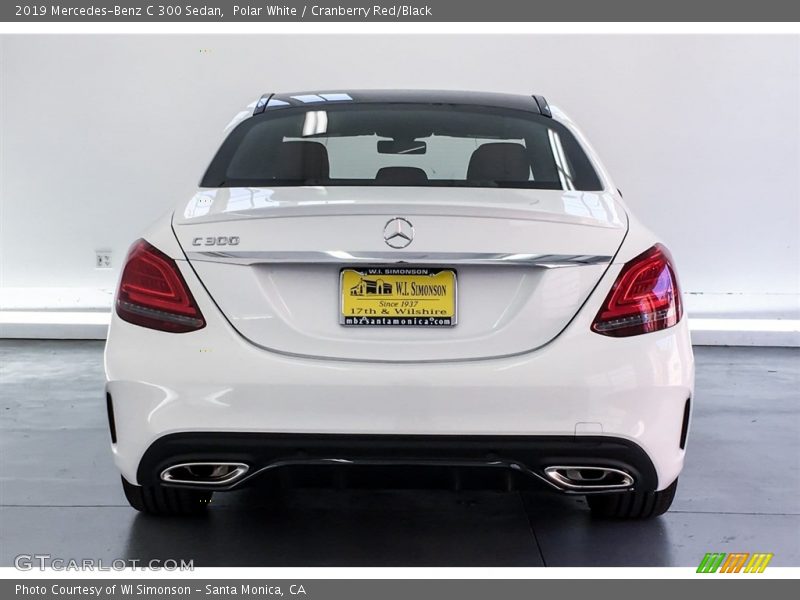 Polar White / Cranberry Red/Black 2019 Mercedes-Benz C 300 Sedan