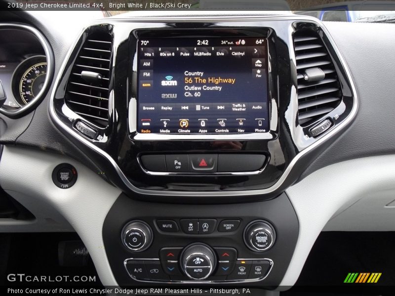 Bright White / Black/Ski Grey 2019 Jeep Cherokee Limited 4x4