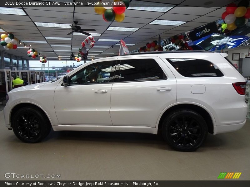 Vice White Tri-Coat Pearl / Black 2018 Dodge Durango GT AWD