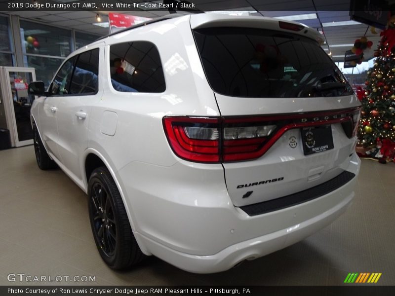 Vice White Tri-Coat Pearl / Black 2018 Dodge Durango GT AWD