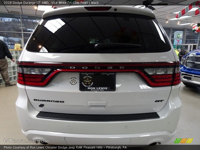 Vice White Tri-Coat Pearl / Black 2018 Dodge Durango GT AWD