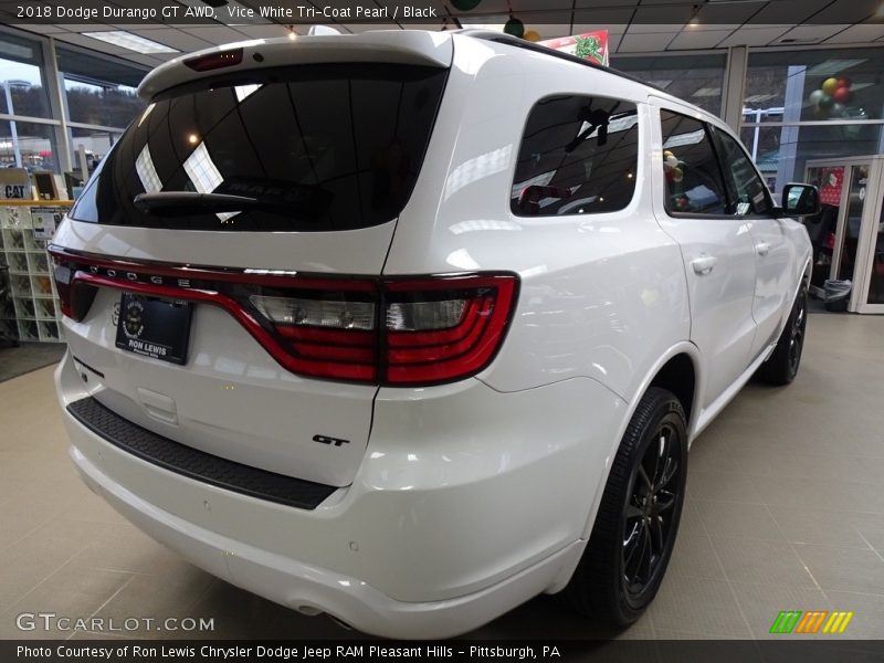 Vice White Tri-Coat Pearl / Black 2018 Dodge Durango GT AWD