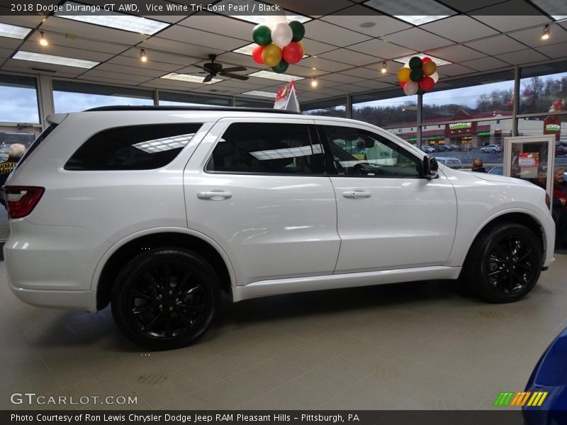 Vice White Tri-Coat Pearl / Black 2018 Dodge Durango GT AWD