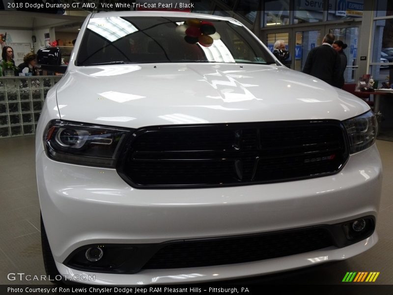 Vice White Tri-Coat Pearl / Black 2018 Dodge Durango GT AWD