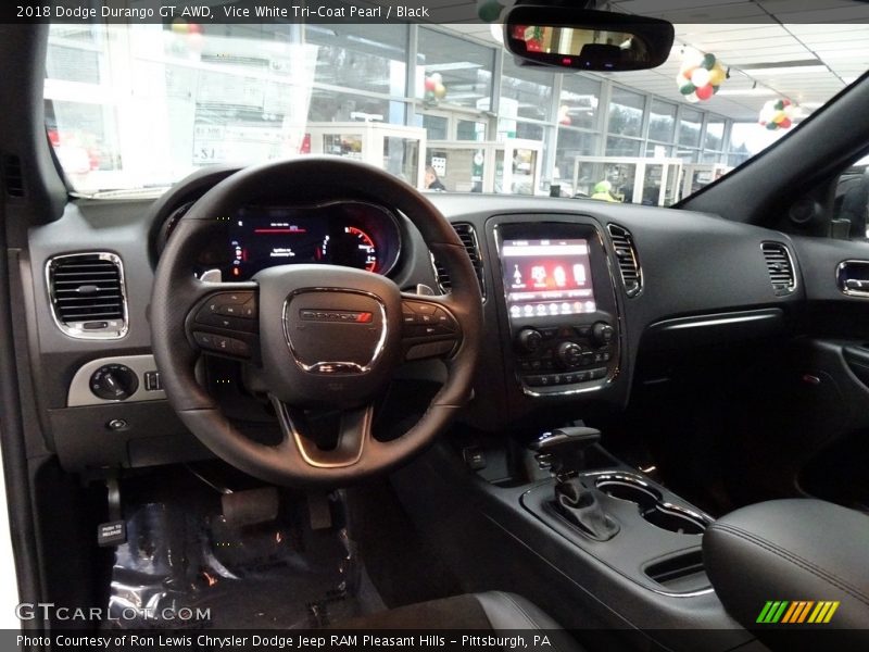 Vice White Tri-Coat Pearl / Black 2018 Dodge Durango GT AWD