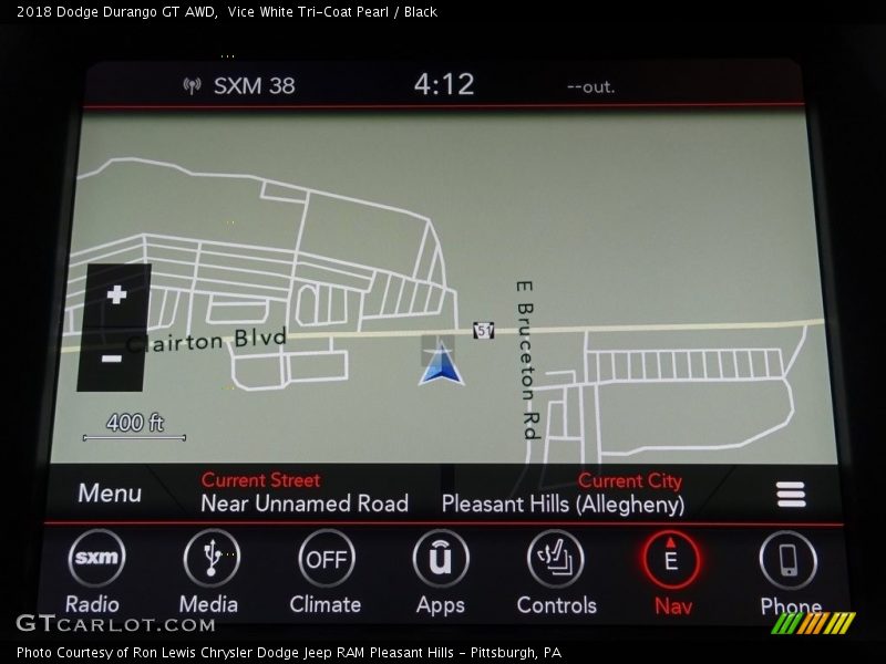 Vice White Tri-Coat Pearl / Black 2018 Dodge Durango GT AWD