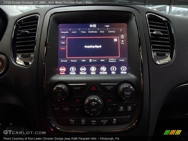 Vice White Tri-Coat Pearl / Black 2018 Dodge Durango GT AWD