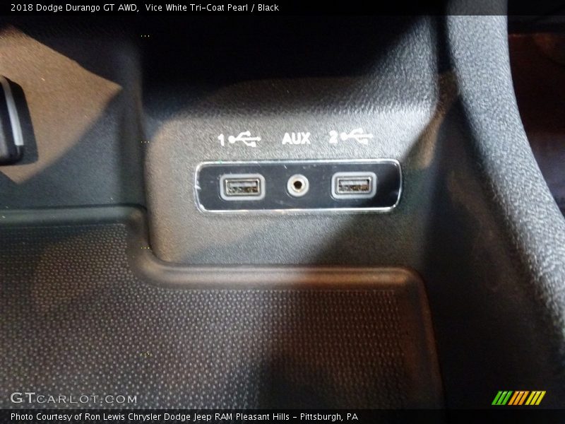 Vice White Tri-Coat Pearl / Black 2018 Dodge Durango GT AWD