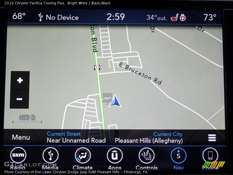 Bright White / Black/Black 2019 Chrysler Pacifica Touring Plus