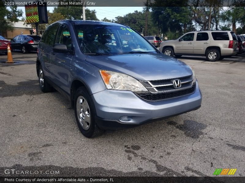 Glacier Blue Metallic / Gray 2011 Honda CR-V LX