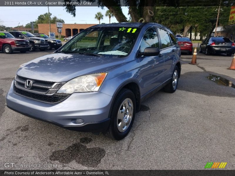 Glacier Blue Metallic / Gray 2011 Honda CR-V LX