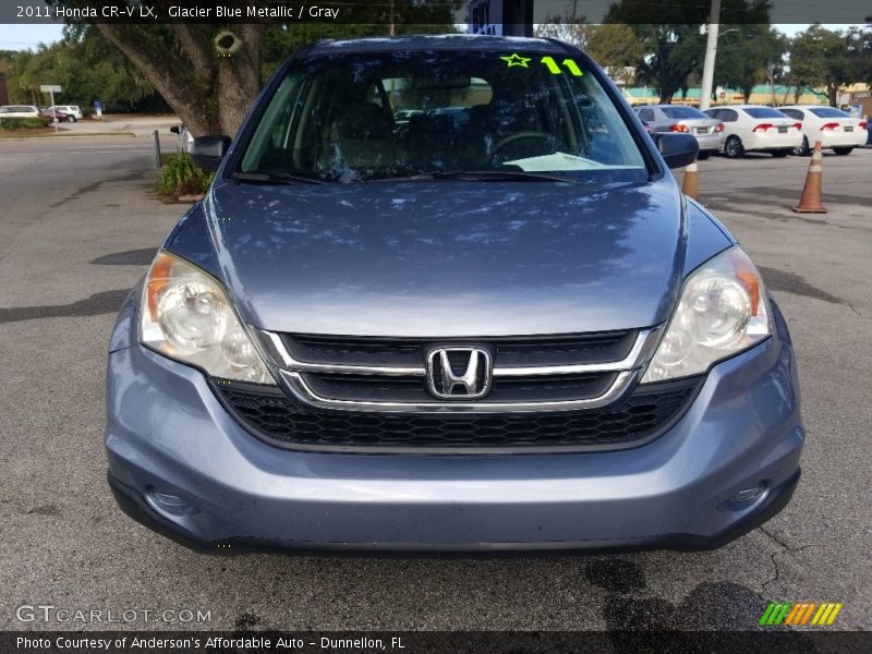 Glacier Blue Metallic / Gray 2011 Honda CR-V LX