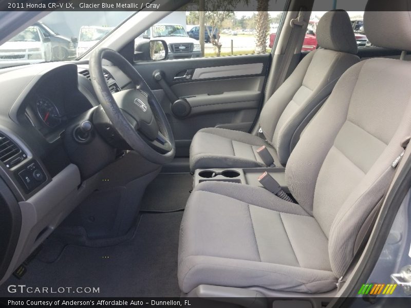 Glacier Blue Metallic / Gray 2011 Honda CR-V LX