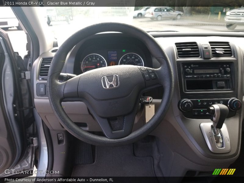 Glacier Blue Metallic / Gray 2011 Honda CR-V LX