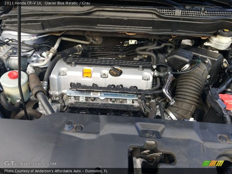 Glacier Blue Metallic / Gray 2011 Honda CR-V LX