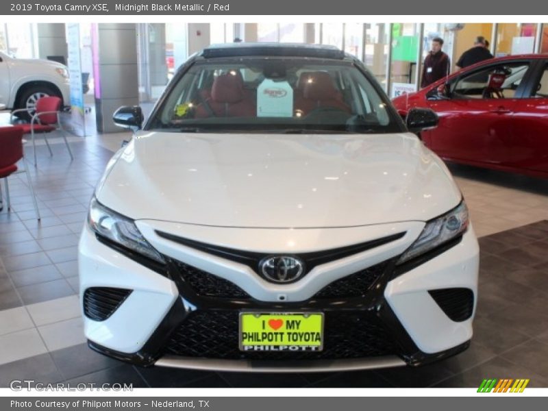 Midnight Black Metallic / Red 2019 Toyota Camry XSE