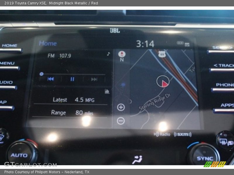 Midnight Black Metallic / Red 2019 Toyota Camry XSE