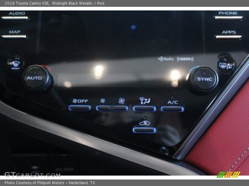 Midnight Black Metallic / Red 2019 Toyota Camry XSE