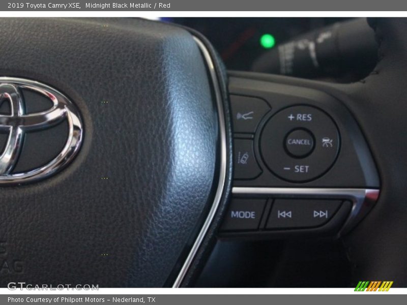 Midnight Black Metallic / Red 2019 Toyota Camry XSE