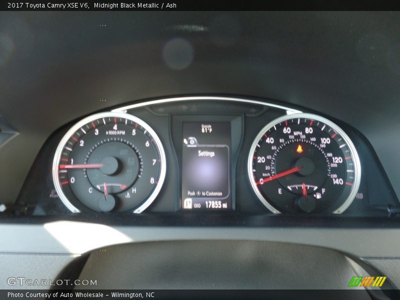 Midnight Black Metallic / Ash 2017 Toyota Camry XSE V6