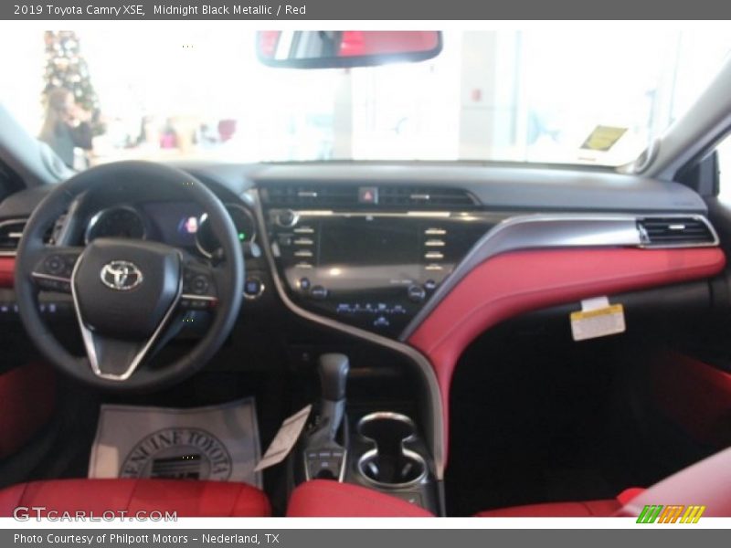Midnight Black Metallic / Red 2019 Toyota Camry XSE