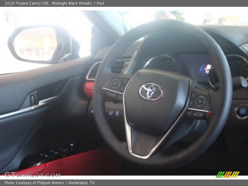 Midnight Black Metallic / Red 2019 Toyota Camry XSE