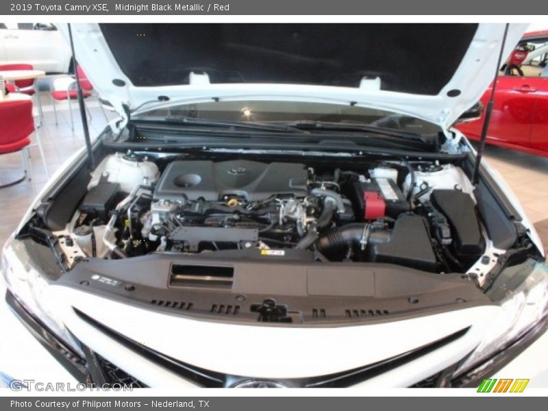 Midnight Black Metallic / Red 2019 Toyota Camry XSE