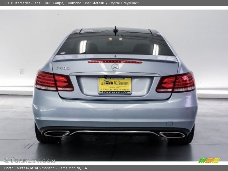 Diamond Silver Metallic / Crystal Grey/Black 2016 Mercedes-Benz E 400 Coupe